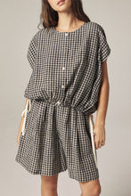 Load image into Gallery viewer, Gingham Drop Sleeve Top