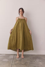 Load image into Gallery viewer, Linen back tie ankle dress