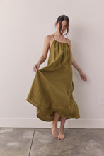 Load image into Gallery viewer, Linen back tie ankle dress