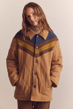 Load image into Gallery viewer, Color block cotton bomber jacket