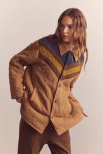 Load image into Gallery viewer, Color block cotton bomber jacket