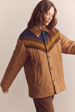 Load image into Gallery viewer, Color block cotton bomber jacket