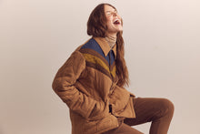 Load image into Gallery viewer, Color block cotton bomber jacket