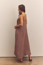 Load image into Gallery viewer, Front shirring gingham cami dress