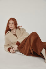 Load image into Gallery viewer, Wool blend ribbed short bomber jacket