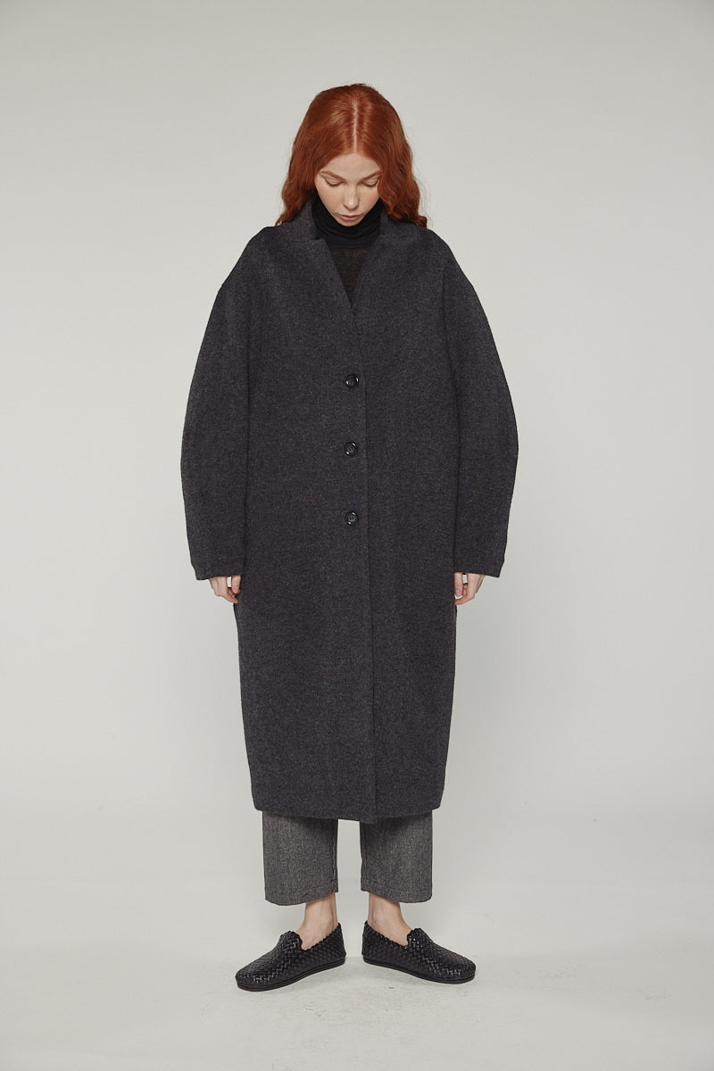 Cocoon sleeve coat – amente