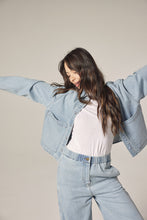 Load image into Gallery viewer, Short denim shirt