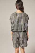 Load image into Gallery viewer, Gingham Drop Sleeve Top