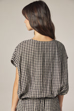 Load image into Gallery viewer, Gingham Drop Sleeve Top