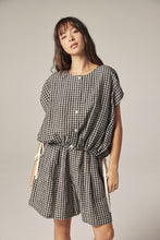 Load image into Gallery viewer, Gingham Drop Sleeve Top