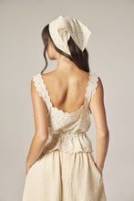 Load image into Gallery viewer, Scallop lace tie Top with Bandana