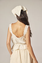 Load image into Gallery viewer, Scallop lace tie Top with Bandana