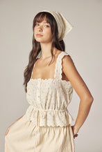 Load image into Gallery viewer, Scallop lace tie Top with Bandana