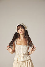 Load image into Gallery viewer, Scallop lace tie Top with Bandana