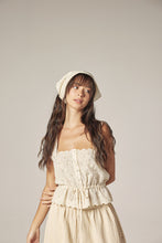 Load image into Gallery viewer, Scallop lace tie Top with Bandana