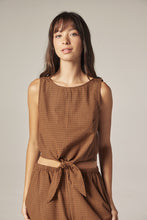 Load image into Gallery viewer, Plaid Front Tie Top