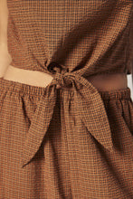 Load image into Gallery viewer, Plaid Front Tie Top