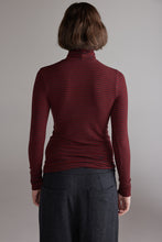 Load image into Gallery viewer, Wool blend stripe turtleneck