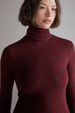 Load image into Gallery viewer, Wool blend stripe turtleneck