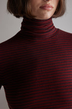 Load image into Gallery viewer, Wool blend stripe turtleneck