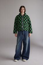 Load image into Gallery viewer, Round collar reversible quilt jacket