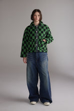 Load image into Gallery viewer, Round collar reversible quilt jacket