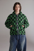 Load image into Gallery viewer, Round collar reversible quilt jacket