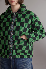 Load image into Gallery viewer, Round collar reversible quilt jacket