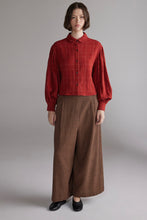 Load image into Gallery viewer, Plaid Volume Blouse