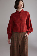 Load image into Gallery viewer, Plaid Volume Blouse