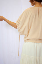 Load image into Gallery viewer, Tie sleeve crew neck blouse