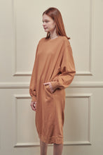 Load image into Gallery viewer, Garment dye cotton-terry sweatshirt dress