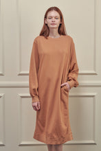 Load image into Gallery viewer, Garment dye cotton-terry sweatshirt dress