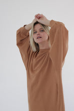 Load image into Gallery viewer, Garment dye cotton-terry sweatshirt dress