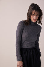 Load image into Gallery viewer, Wool blend lightweight knit turtleneck