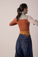 Load image into Gallery viewer, Color block lightweight knit turtleneck