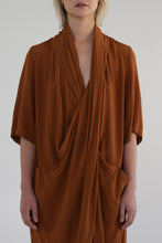 Load image into Gallery viewer, Shawl neck midi dress