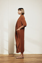 Load image into Gallery viewer, Shawl neck midi dress