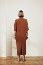 Load image into Gallery viewer, Shawl neck midi dress