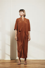 Load image into Gallery viewer, Shawl neck midi dress