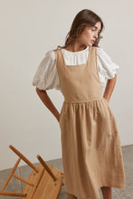 Load image into Gallery viewer, Back Tie Pinafore midi Dress