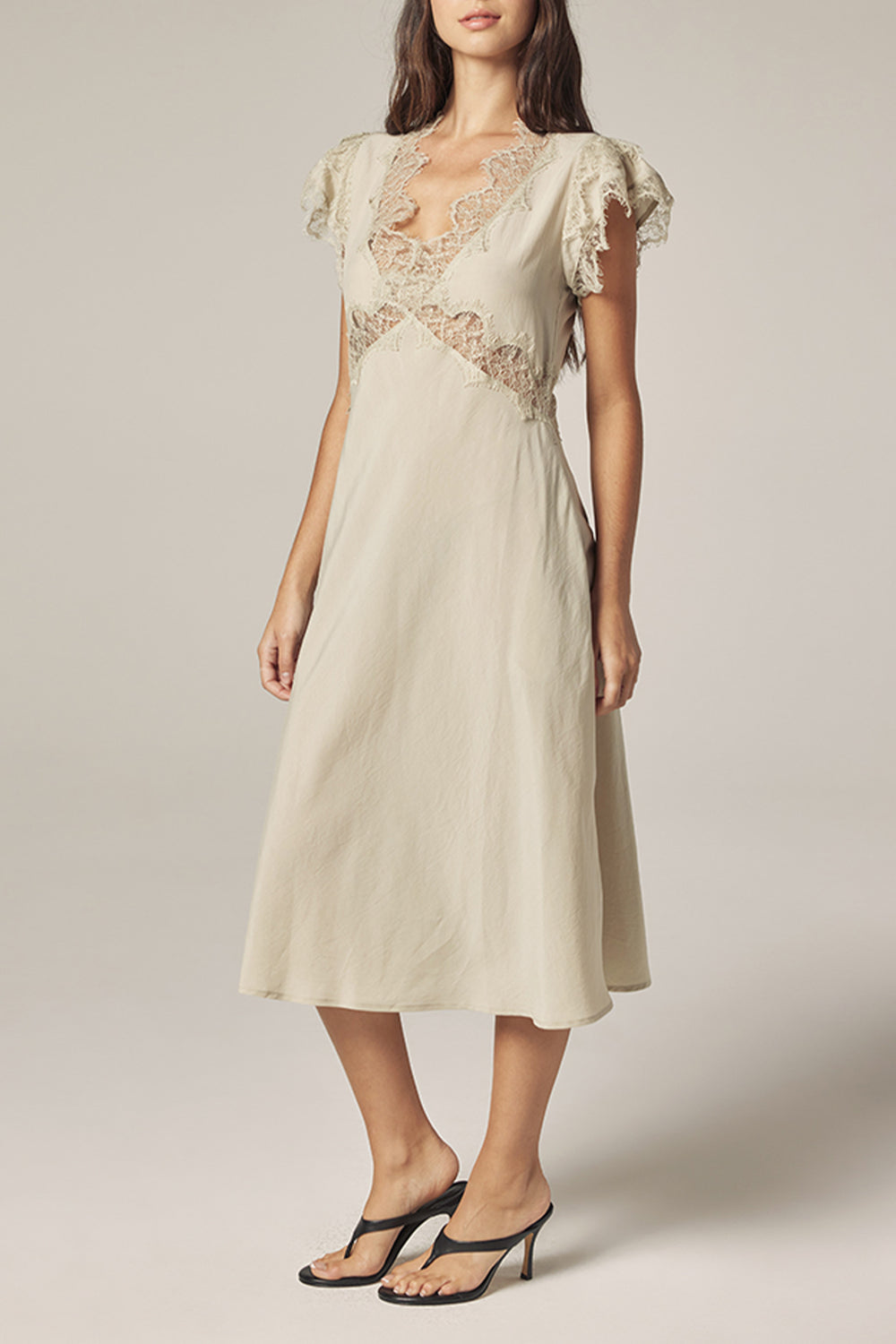 Laced bias dress