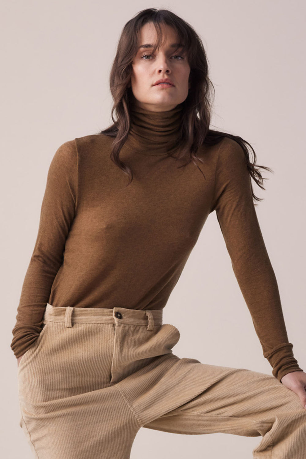 Wool blend turtleneck
