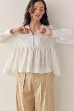 Load image into Gallery viewer, Linen collared blouse
