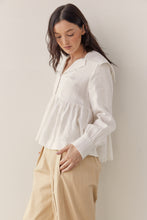 Load image into Gallery viewer, Linen collared blouse
