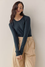 Load image into Gallery viewer, Wool Tencel blend crew neck knit top
