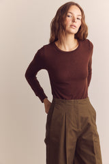 Wool blend knit top