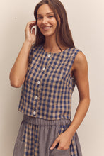 Load image into Gallery viewer, Gingham Sleeveless Top
