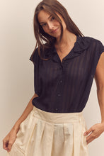 Load image into Gallery viewer, Ruffled collar blouse
