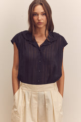 Ruffled collar blouse